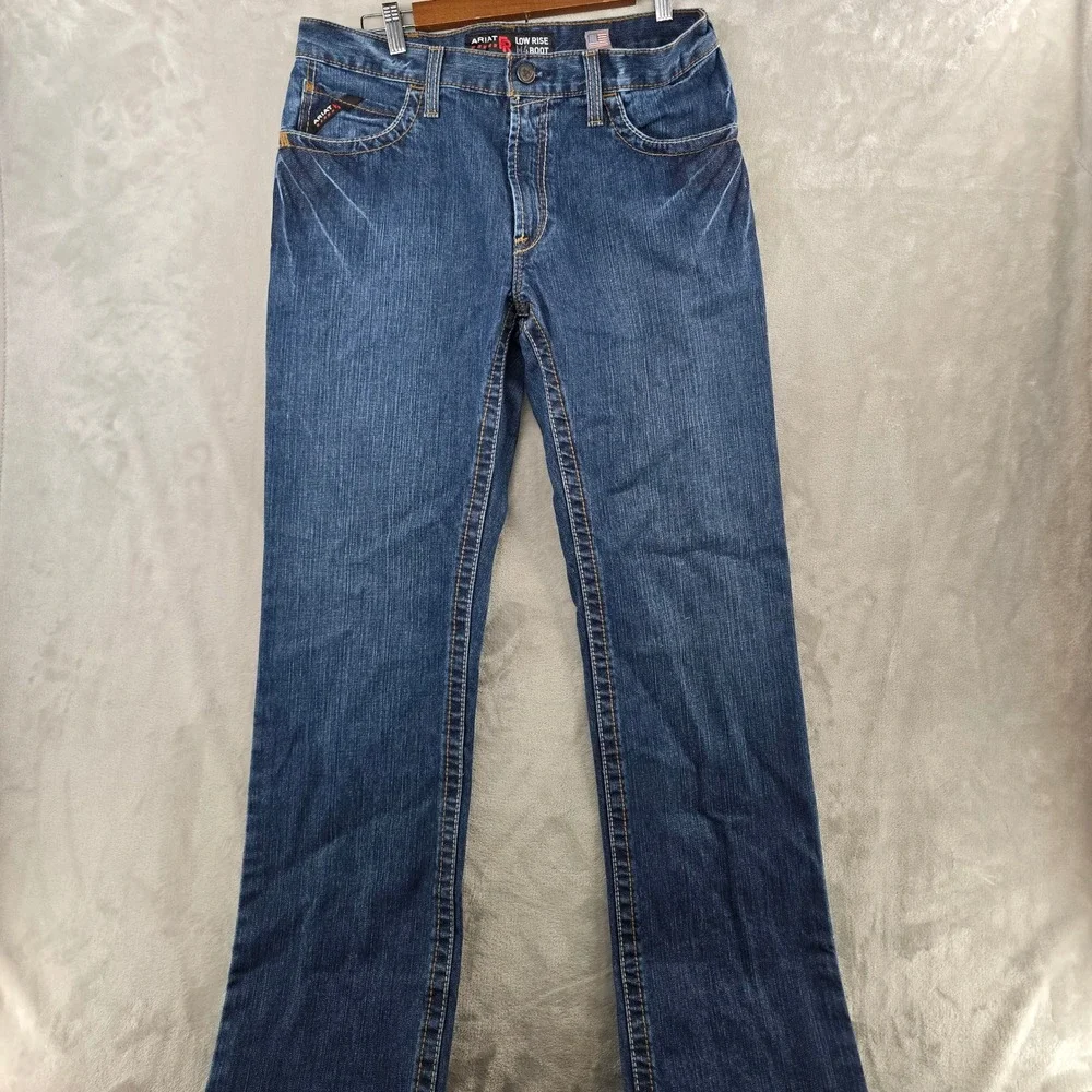 Ariat M4 Bootcut Jeans Mens 33x36 Blue FR Low Rise Flame Resistant Denim